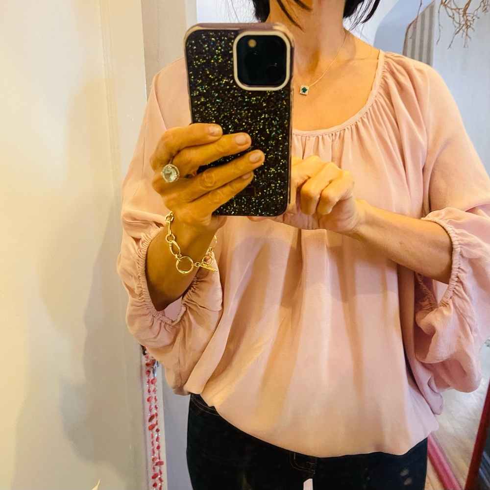 Beautiful Blush pink silk blouse